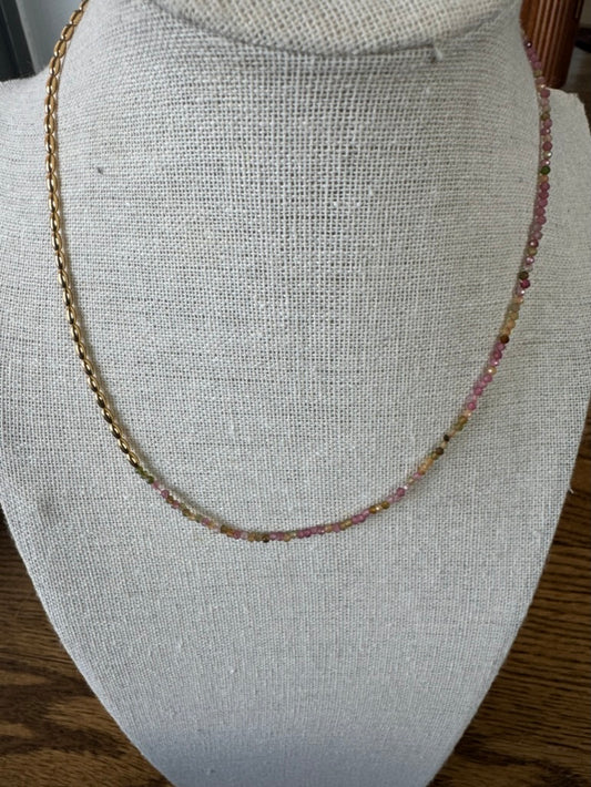 Tourmaline Rice Necklace