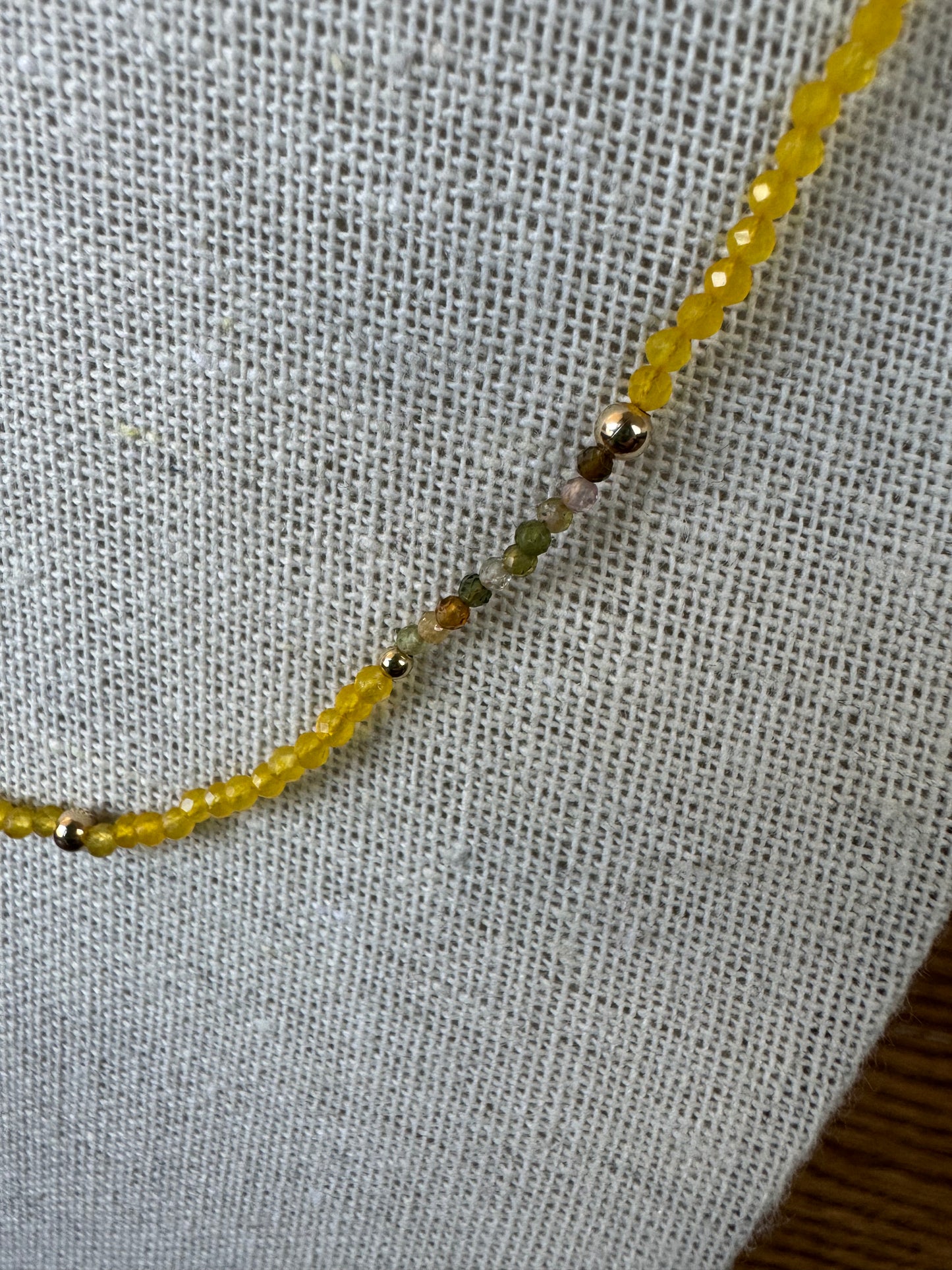 Yellow Jade Gloming Necklace