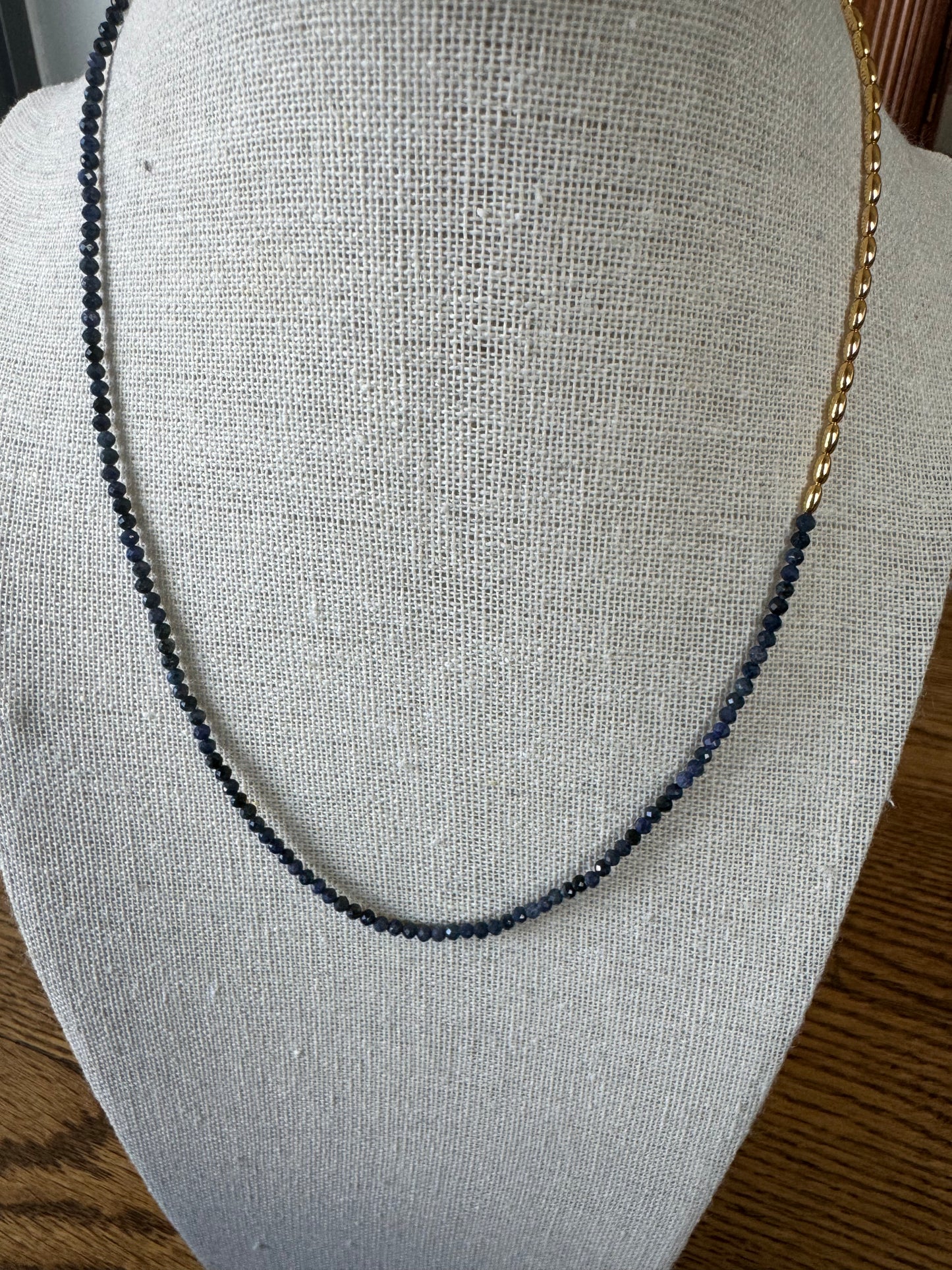 Sapphire Rice Necklace