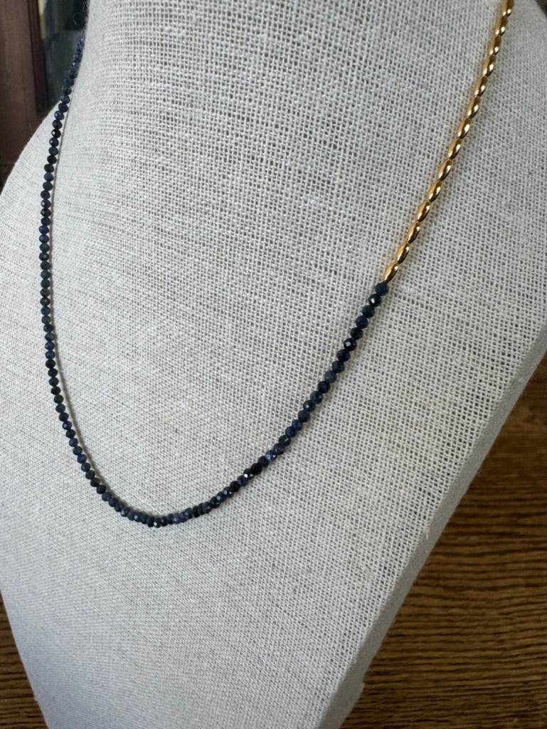 Sapphire Rice Necklace